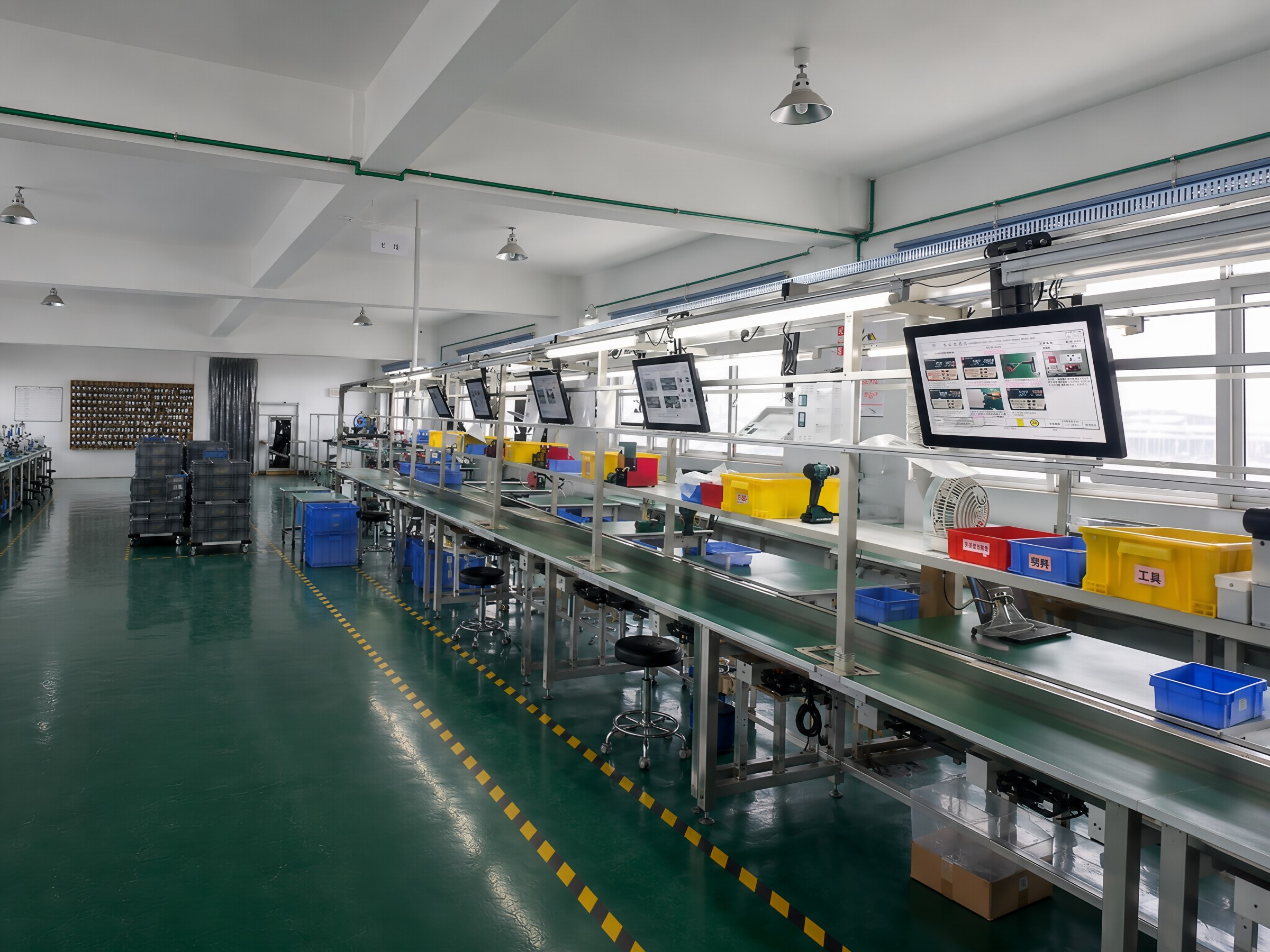 AIKEN standardized workstations with visual SOP instructions